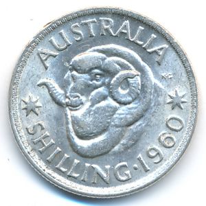 Australia, 1 shilling, 1960