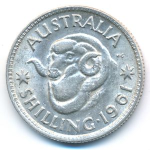 Australia, 1 shilling, 1961