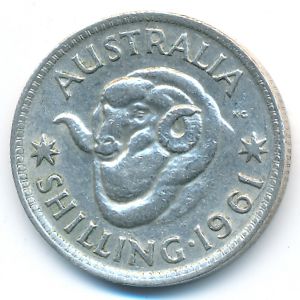 Australia, 1 shilling, 1961