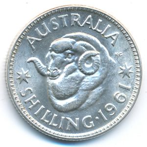 Australia, 1 shilling, 1961
