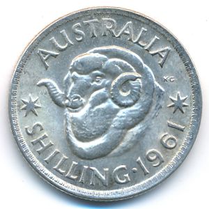 Australia, 1 shilling, 1961