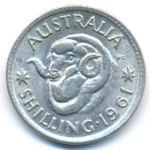 Australia, 1 shilling, 1961