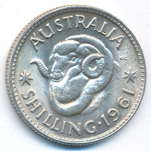 Australia, 1 shilling, 1961