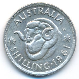 Australia, 1 shilling, 1961