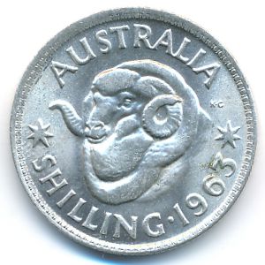 Australia, 1 shilling, 1963