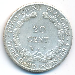 Французский Индокитай, 20 центов (1937 г.)