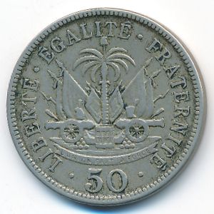Haiti, 50 centimes, 1907–1908