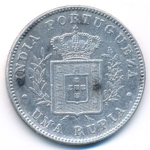 Португальская Индия, 1 рупия (1881 г.)