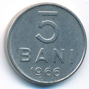 Romania, 5 bani, 1966