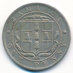 Jamaica, 1 penny, 1919