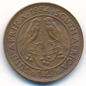ЮАР, 1/4 пенни (1954 г.)