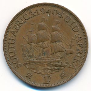 South Africa, 1 penny, 1940