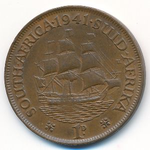 South Africa, 1 penny, 1941