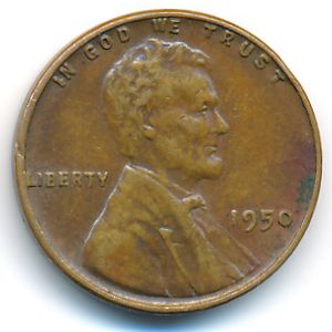 США, 1 цент (1950 г.)