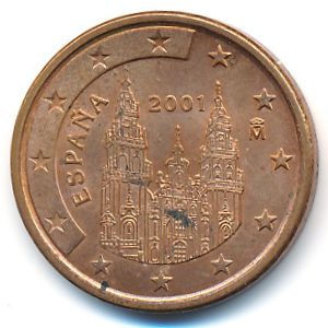Испания, 5 евроцентов (2001 г.)