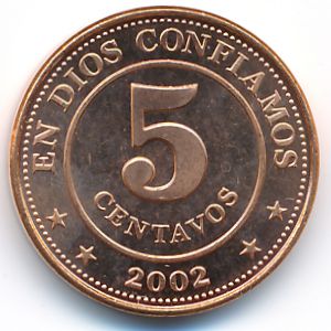 Никарагуа, 5 сентаво (2002 г.)
