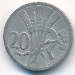 Чехословакия, 20 гелеров (1928 г.)