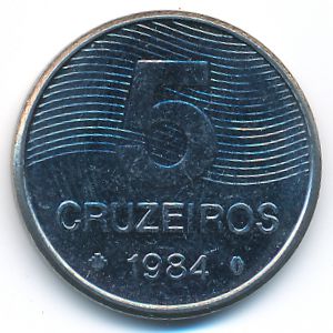 Brazil, 5 cruzeiros, 1984