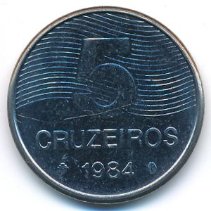 Brazil, 5 cruzeiros, 1984
