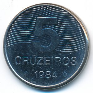 Brazil, 5 cruzeiros, 1984