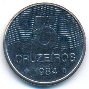 Brazil, 5 cruzeiros, 1984