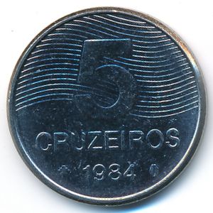 Brazil, 5 cruzeiros, 1984