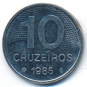 Бразилия, 10 крузейро (1985 г.)