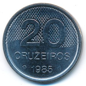 Brazil, 20 cruzeiros, 1985