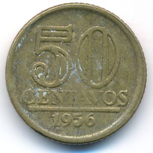Бразилия, 50 сентаво (1956 г.)