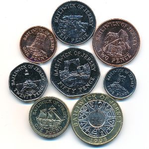 Джерси, Набор монет
