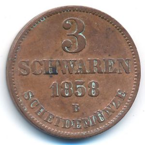 Ольденбург, 3 шварена (1858 г.)