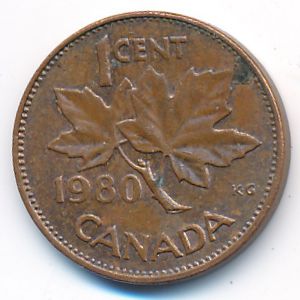 Канада, 1 цент (1980 г.)