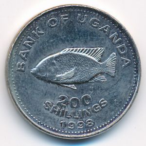 Уганда, 200 шиллингов (1998 г.)