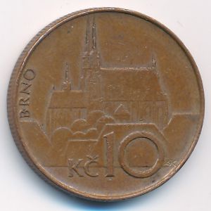 Czech, 10 korun, 1993