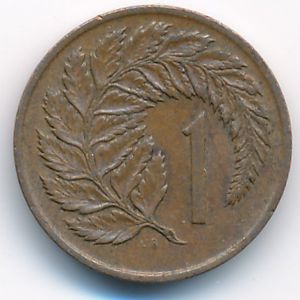 New Zealand, 1 cent, 1967