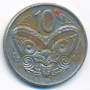 Новая Зеландия, 10 центов (1987 г.)