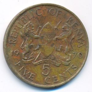 Кения, 5 центов (1970 г.)