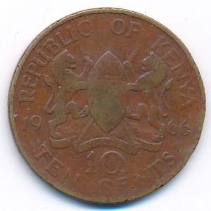 Кения, 10 центов (1966 г.)