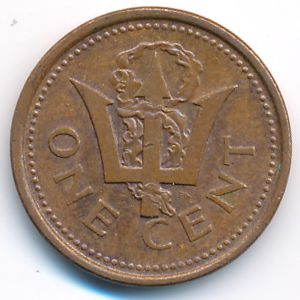 Barbados, 1 cent, 1987