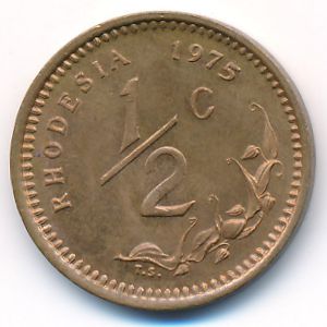 Родезия, 1/2 цента (1975 г.)