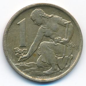 Czechoslovakia, 1 koruna, 1967