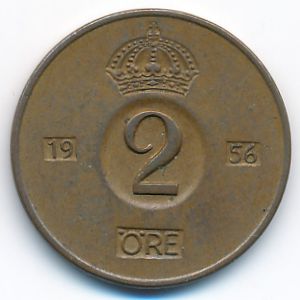 Швеция, 2 эре (1956 г.)