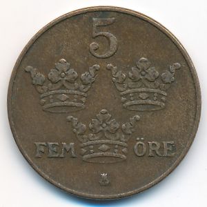 Швеция, 5 эре (1938 г.)