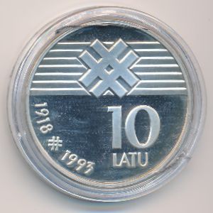 Латвия, 10 лат (1993 г.)