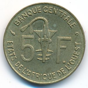 Западная Африка, 5 франков (2002 г.)