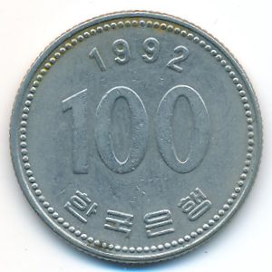 Южная Корея, 100 вон (1992 г.)