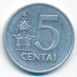 Lithuania, 5 centai, 1991