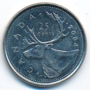Канада, 25 центов (2004 г.)
