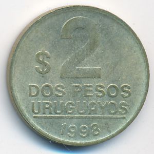 Уругвай, 2 песо (1998 г.)