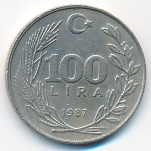 Turkey, 100 lira, 1987